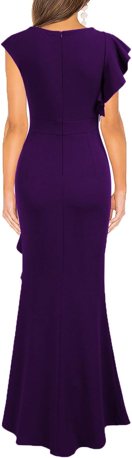 Women's Split Bodycon Mermaid Evening Cocktail Long Dress - Image 2